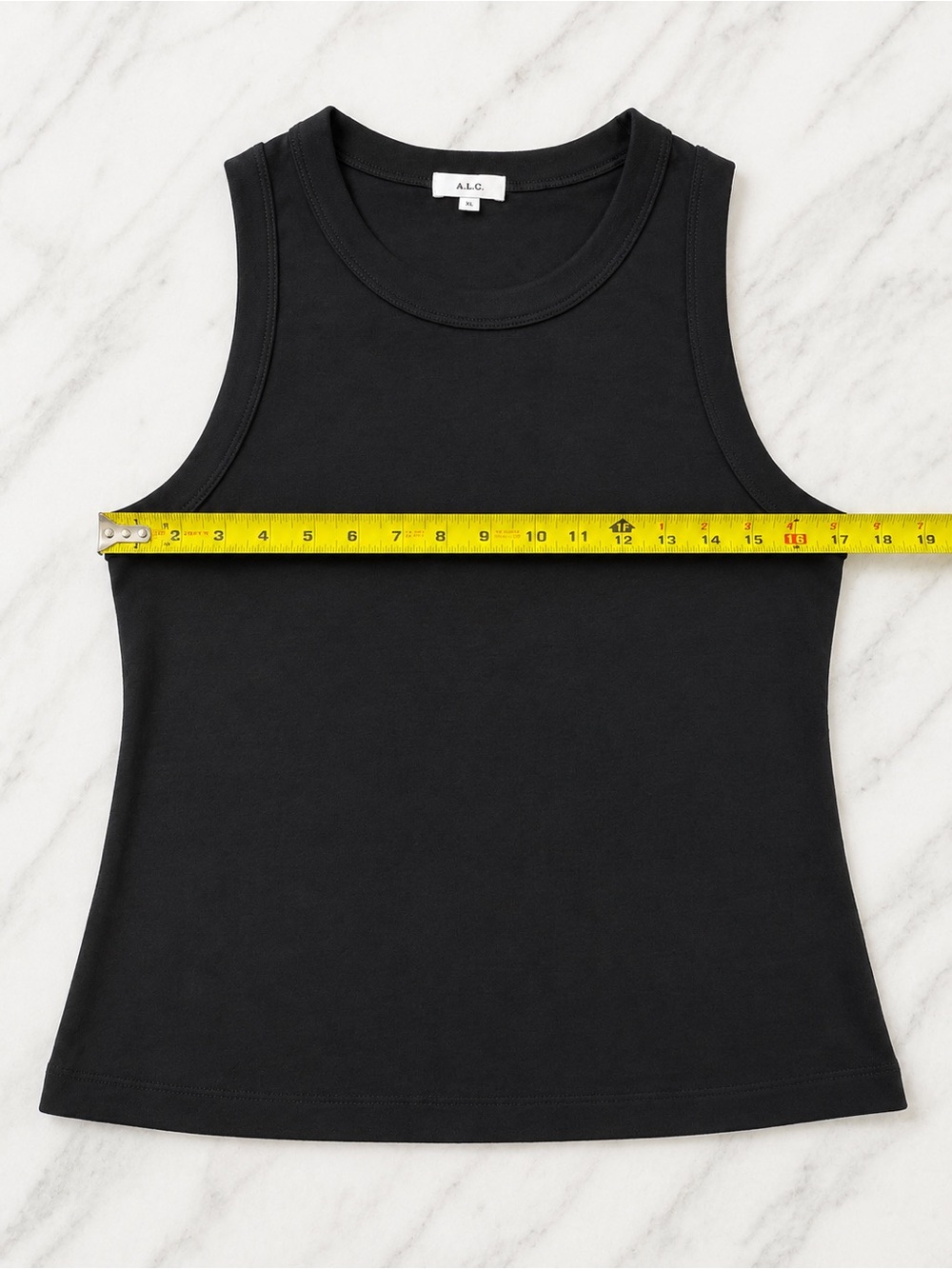 NEW! A.L.C. Black Cotton Sleeveless Tank Top Minimalist Luxury Essential Size XL - Picture 6 of 7